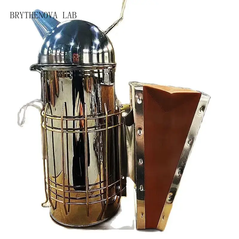 Bee Smoker Tool - 養蜂用燻煙器 ステンレス製 蜂箱ツール用品 蜂の巣箱用 吊り下げツール付きフック付き 丸頭