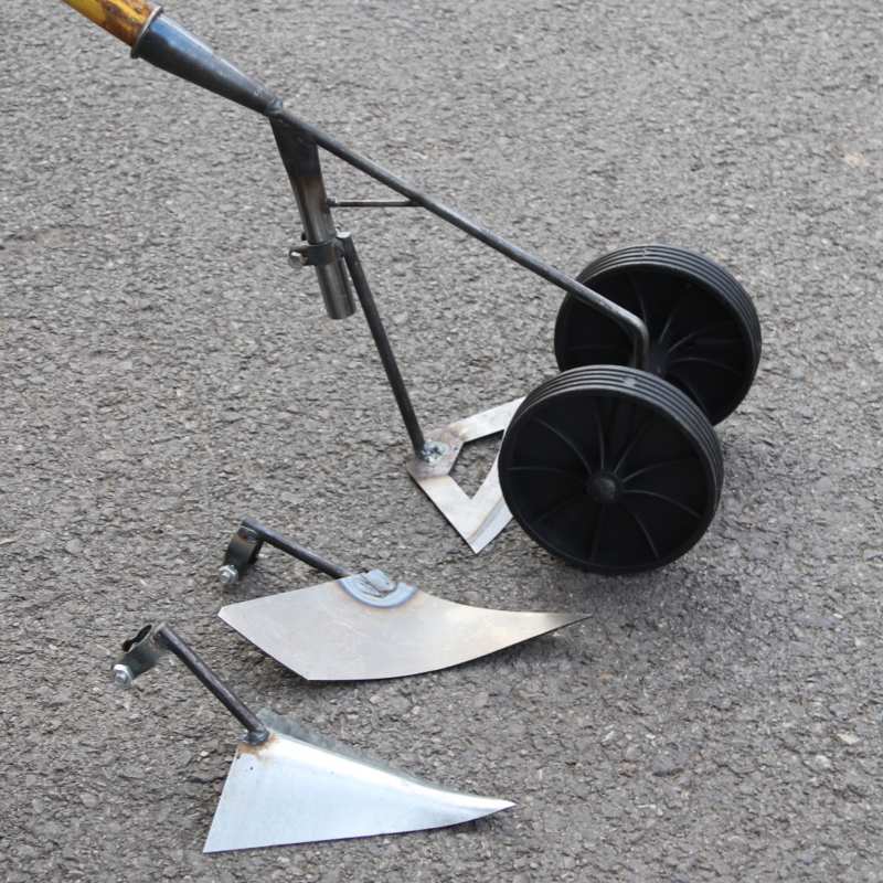 Agriculture Farming Tool - 庭草除草ツール 炭素鋼鍛造金属 農業用土壌掘削鍬 2輪 3in1 手動農耕プラウ