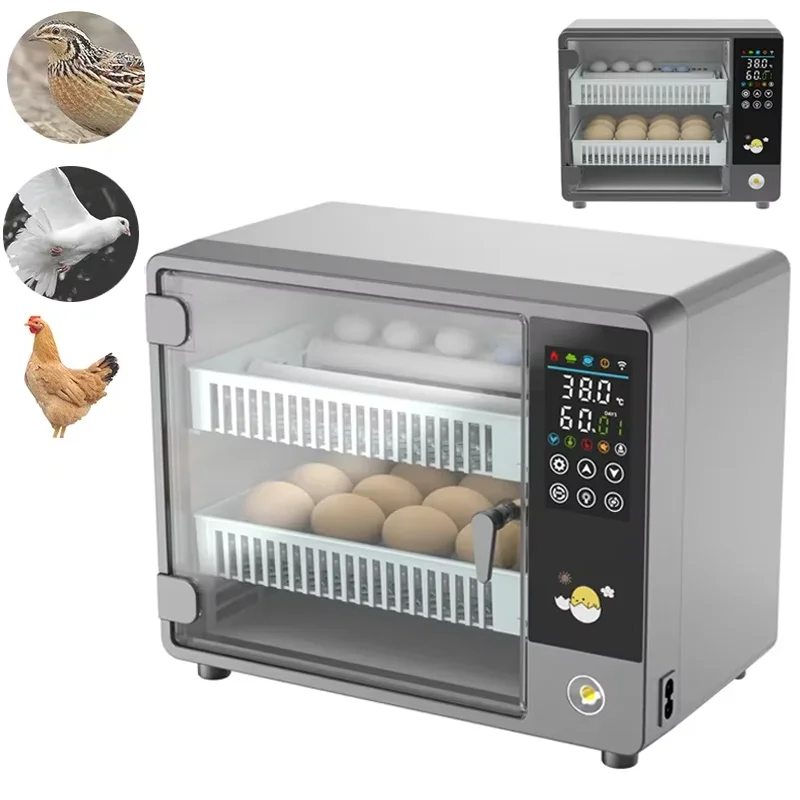 Poultry Incubator - スマート自動孵卵器、デジタル温度湿度制御、自動転卵機能付き、鶏、アヒル、ガチョウ用