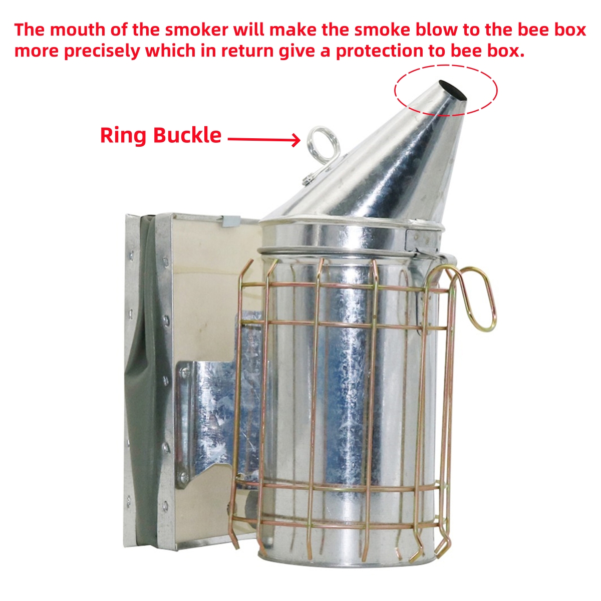 養蜂用ステンレススチールレザースモーカー 火傷防止カバー底  - Bee Smoker Tool のレビューと価格