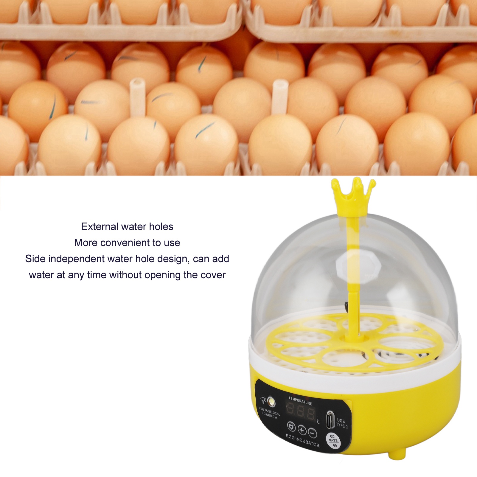 卵インキュベーター自動温度湿度制御ポータブルノイズレス 4  - Poultry Incubator のレビューと価格
