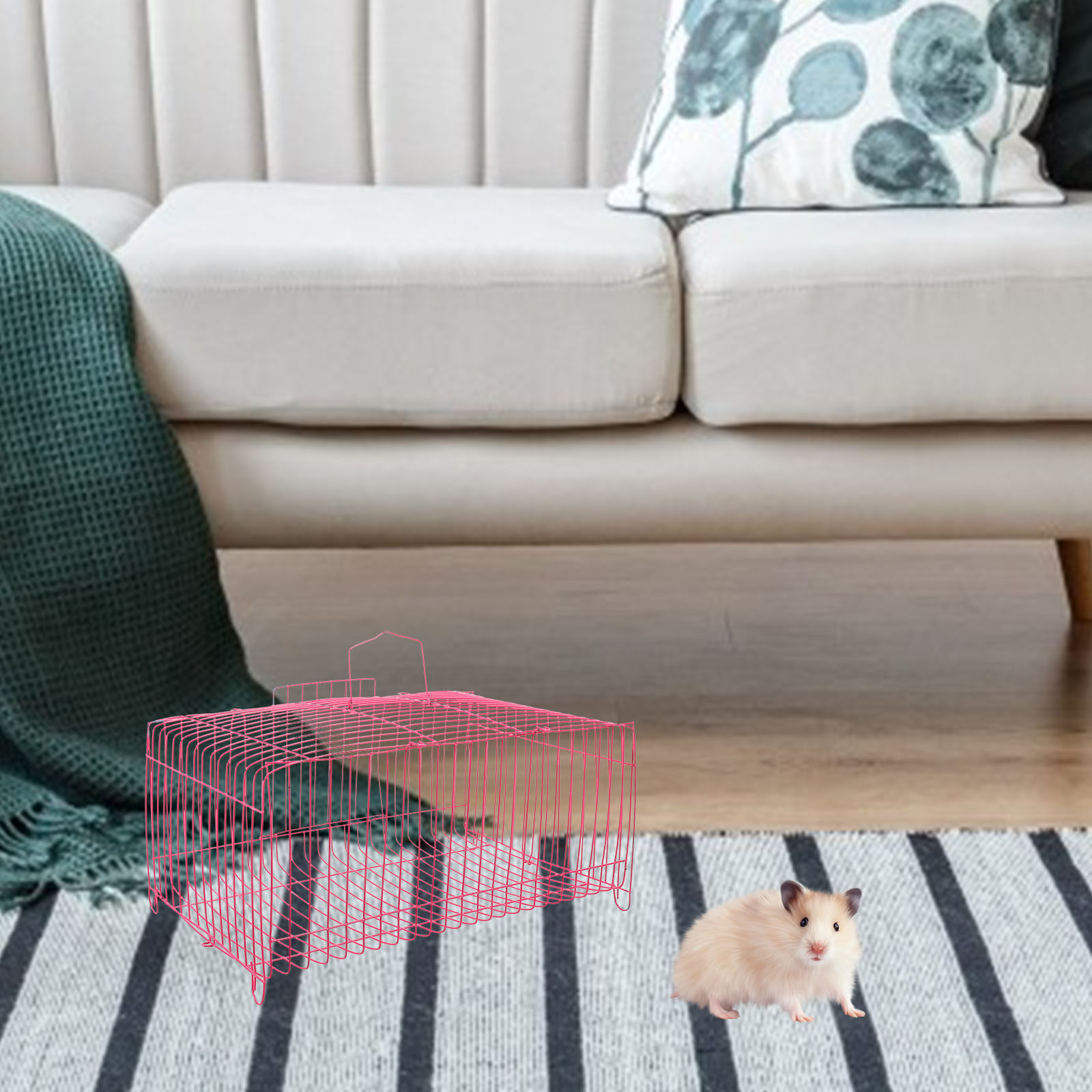 携帯用鳥かご、スチール製ワイヤー製、屋外用小型ペット運搬用、 - Rabbit Cage Wire のレビューと価格