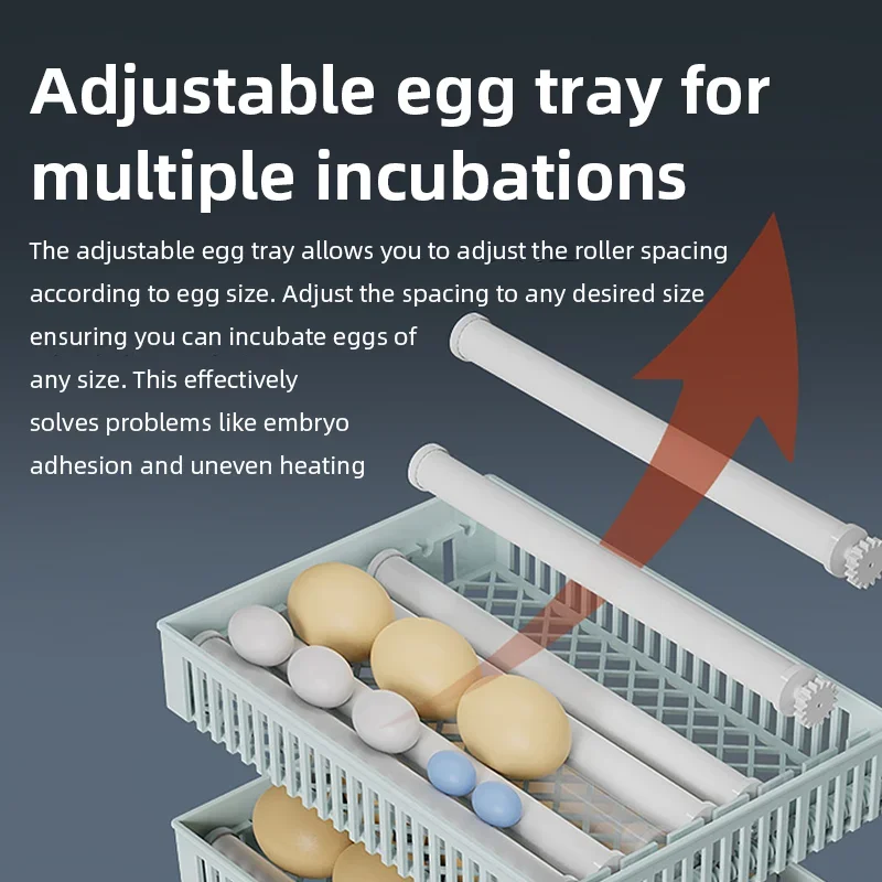 スマート自動孵卵器、デジタル温度湿度制御、自動転卵機能付き、 - Poultry Incubator のレビューと価格